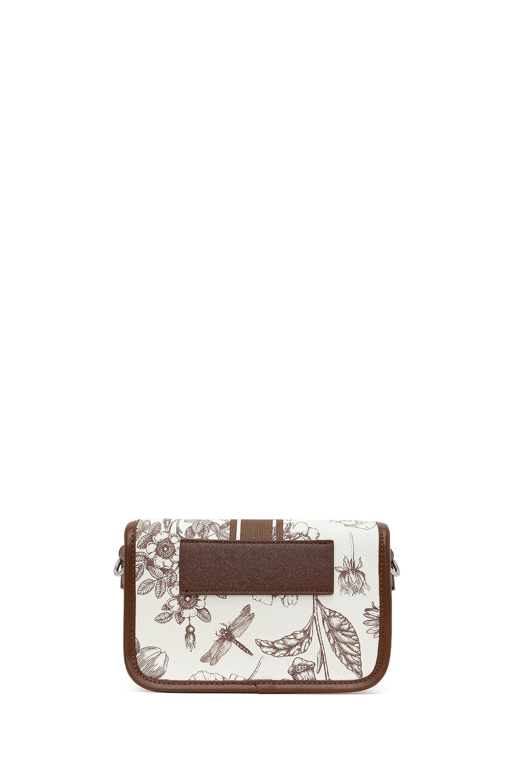 Kadın Kahverengi Baskılı Mini Çapraz Çanta