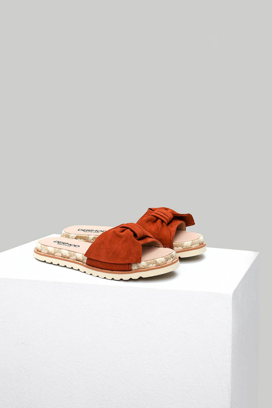Orange Women's Suede Slippers