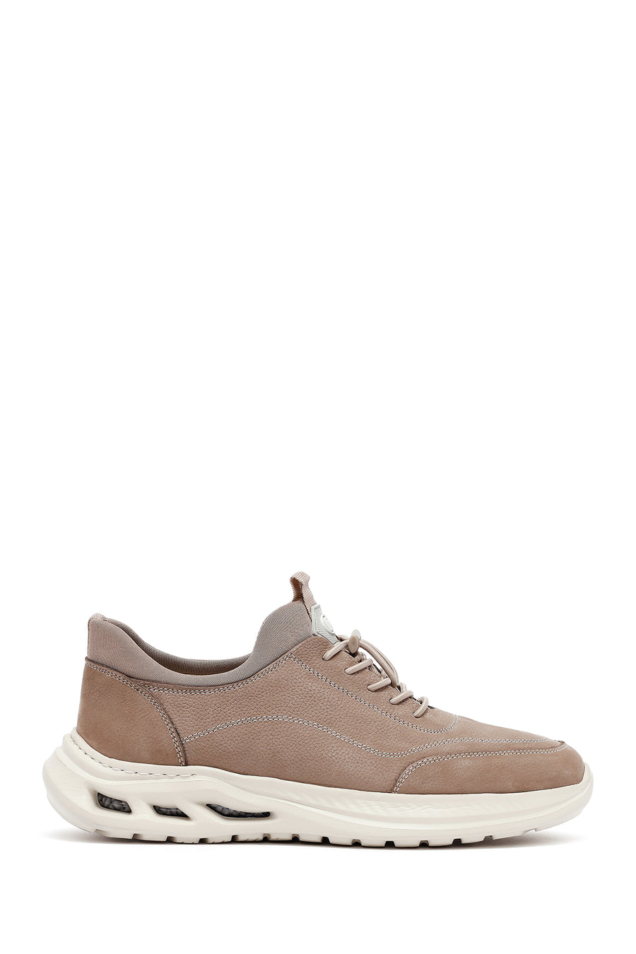 Men's Mink Lace-Up Nubuck Leather Sneaker 25SFD6760V3 | Derimod