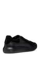 Geox Men's Black Deiven Lace-Up Leather Casual Sneaker | Derimod