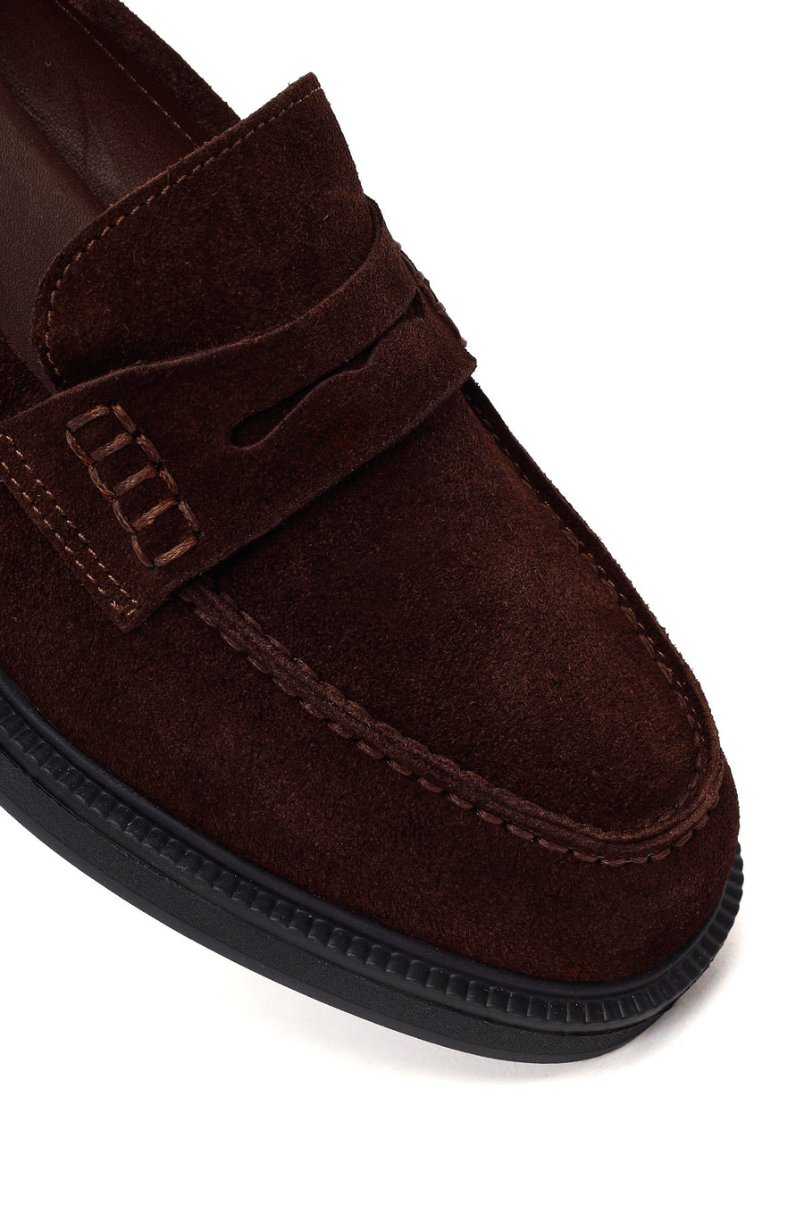 Woman Brown Suede Masculine Loafer