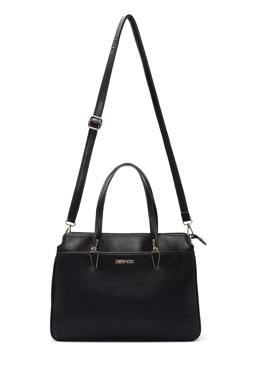 Women's Black Long Strap Classic Handbag