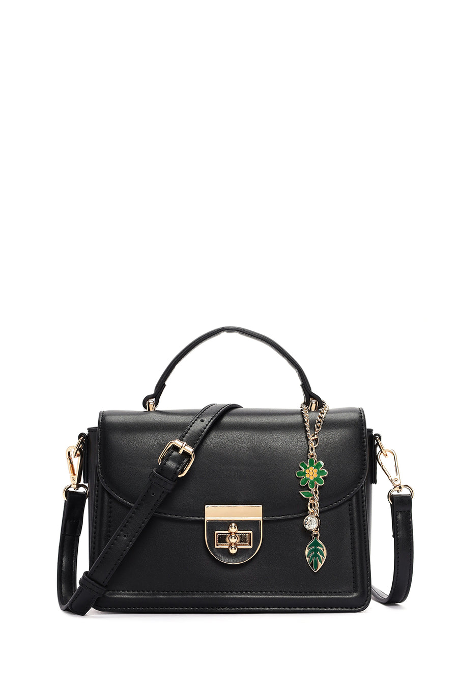 Women's Black Long Strap Crossbody Bag with Accessory Detail 26SBD261318 | Derimod