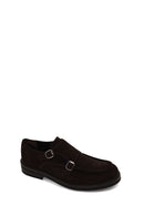 Male Brown Double-Buckle Suede Casual Shoes | Derimod