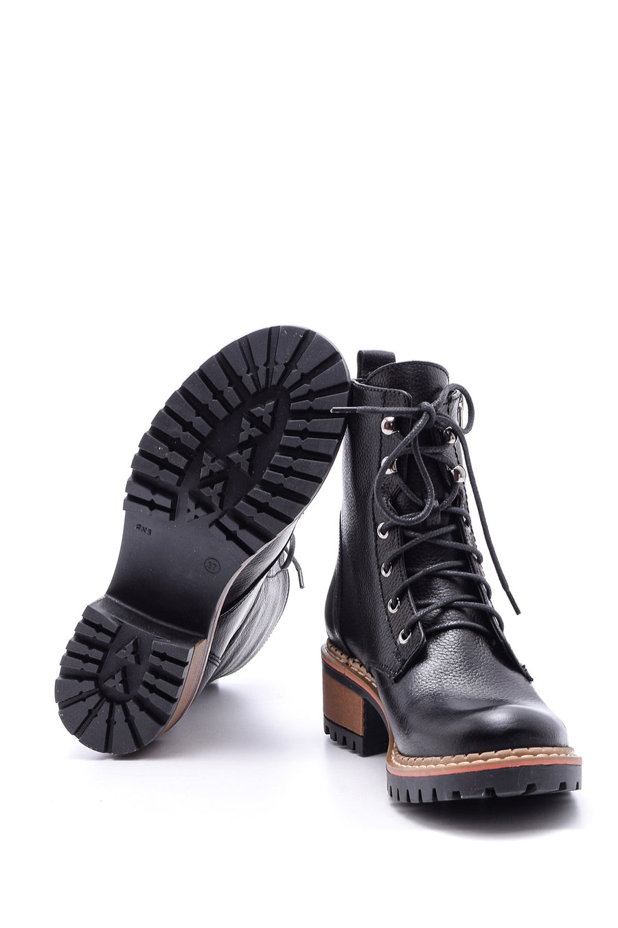 Women's Zippered Leather Boots