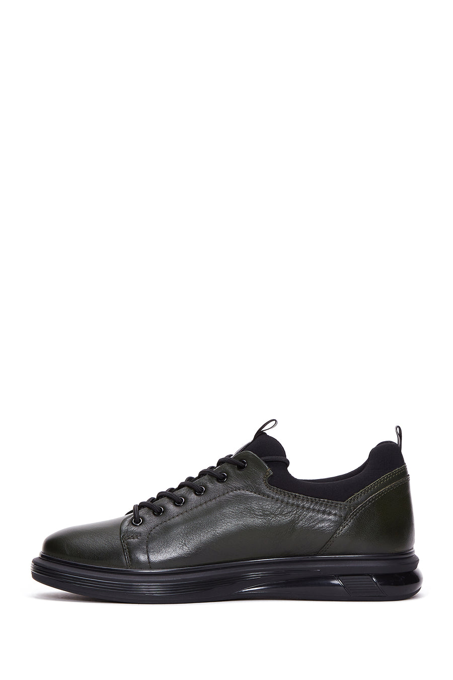 Men's Khaki Leather Casual Sneaker