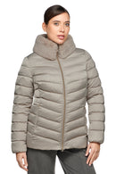 Geox Women's Beige Bettanie Fur Detailed Coat | Derimod