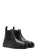 Men's Black Leather Chelsea Sports Boots | Derimod