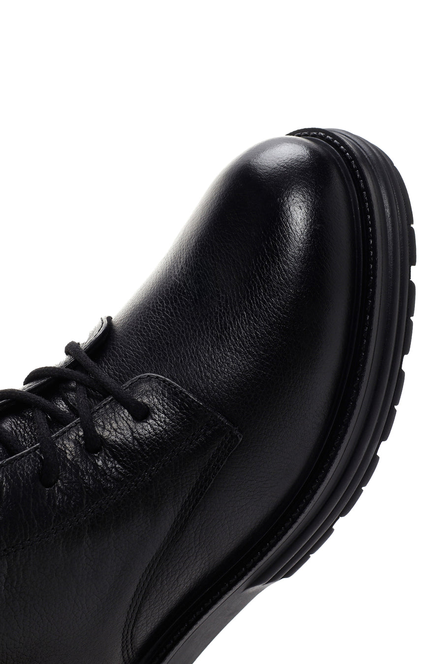 Men's Black Zippered Casual Leather Boots