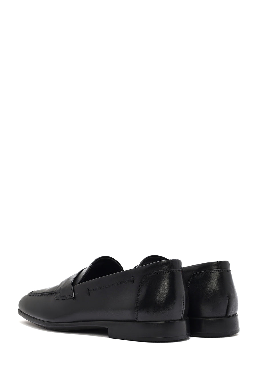 Men's Black Leather Casual Loafer