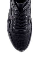 Men's Crocodile Detailed Leather Sneaker | Derimod