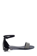 Women's Black Chain Detailed Sandals | Derimod