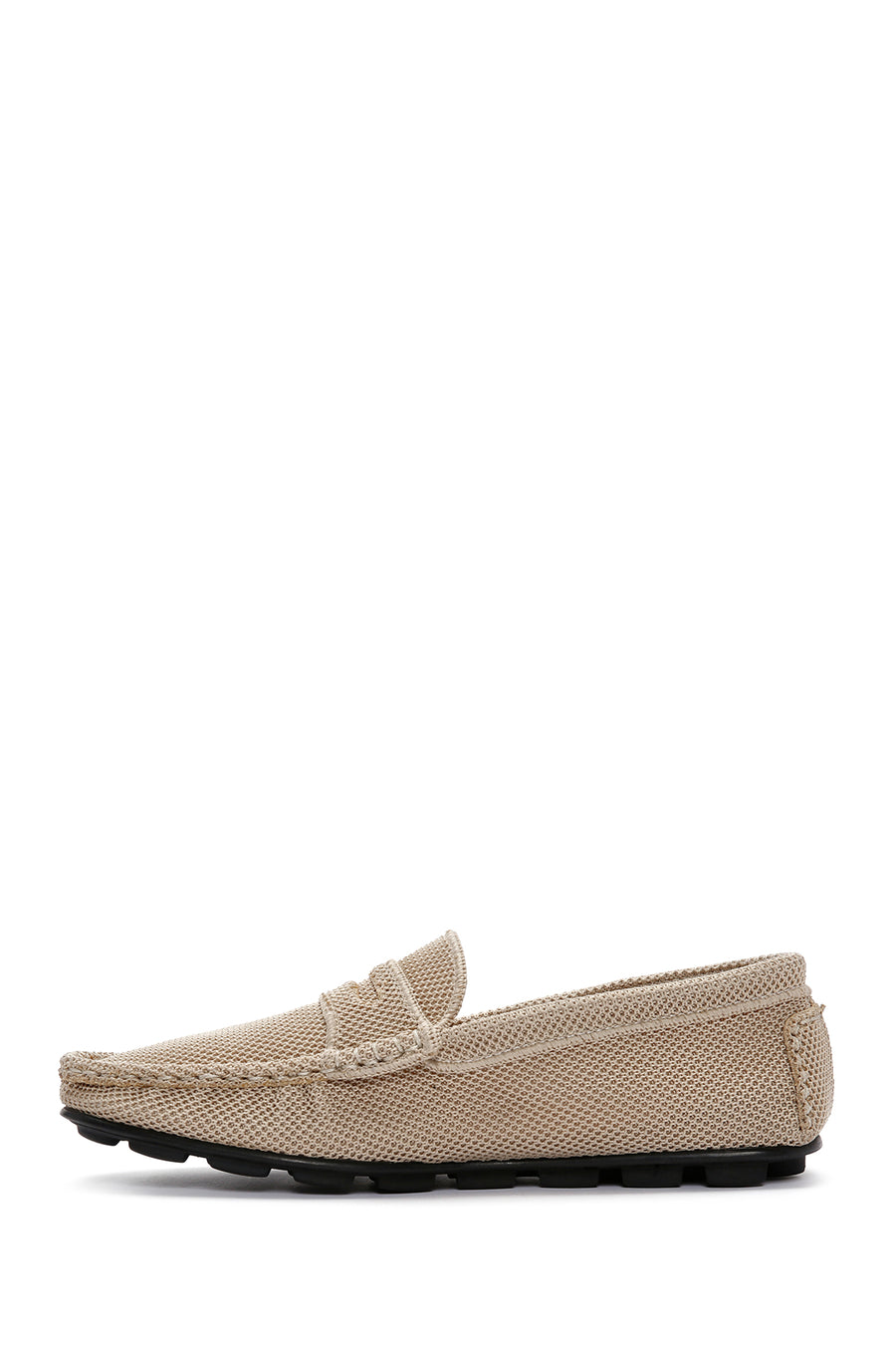 Men's Beige Fabric Loafer