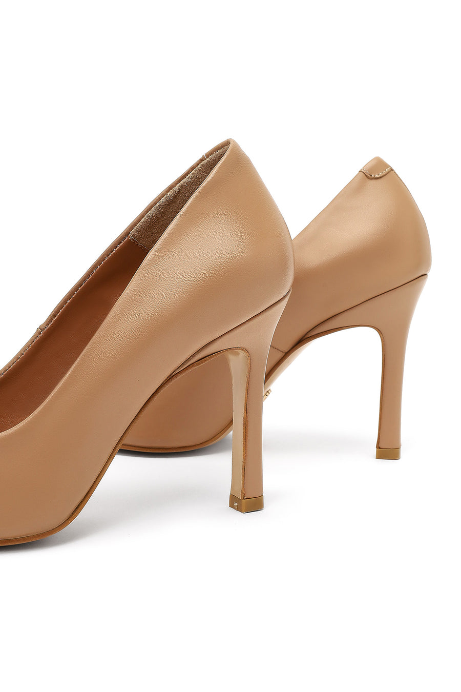 Kadın Bej İnce Topuklu Deri Stiletto