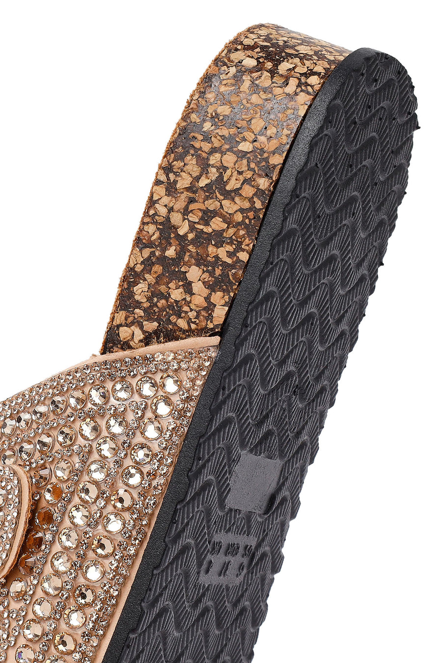 Women's Gold Stone Slippers