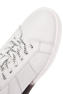 Men's White Thick Sole Lace Up Leather Sneaker | Derimod