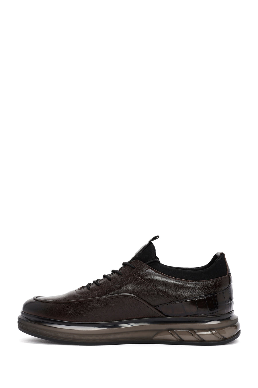 Men's Brown Lace-Up Leather Casual Sneaker