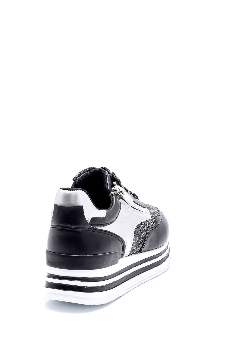 Kadın Yüksek Taban Fermuar Detaylı Sneaker
