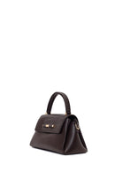Woman Brown Long-Strap Croc-Pattern Classic Shoulder Bag | Derimod