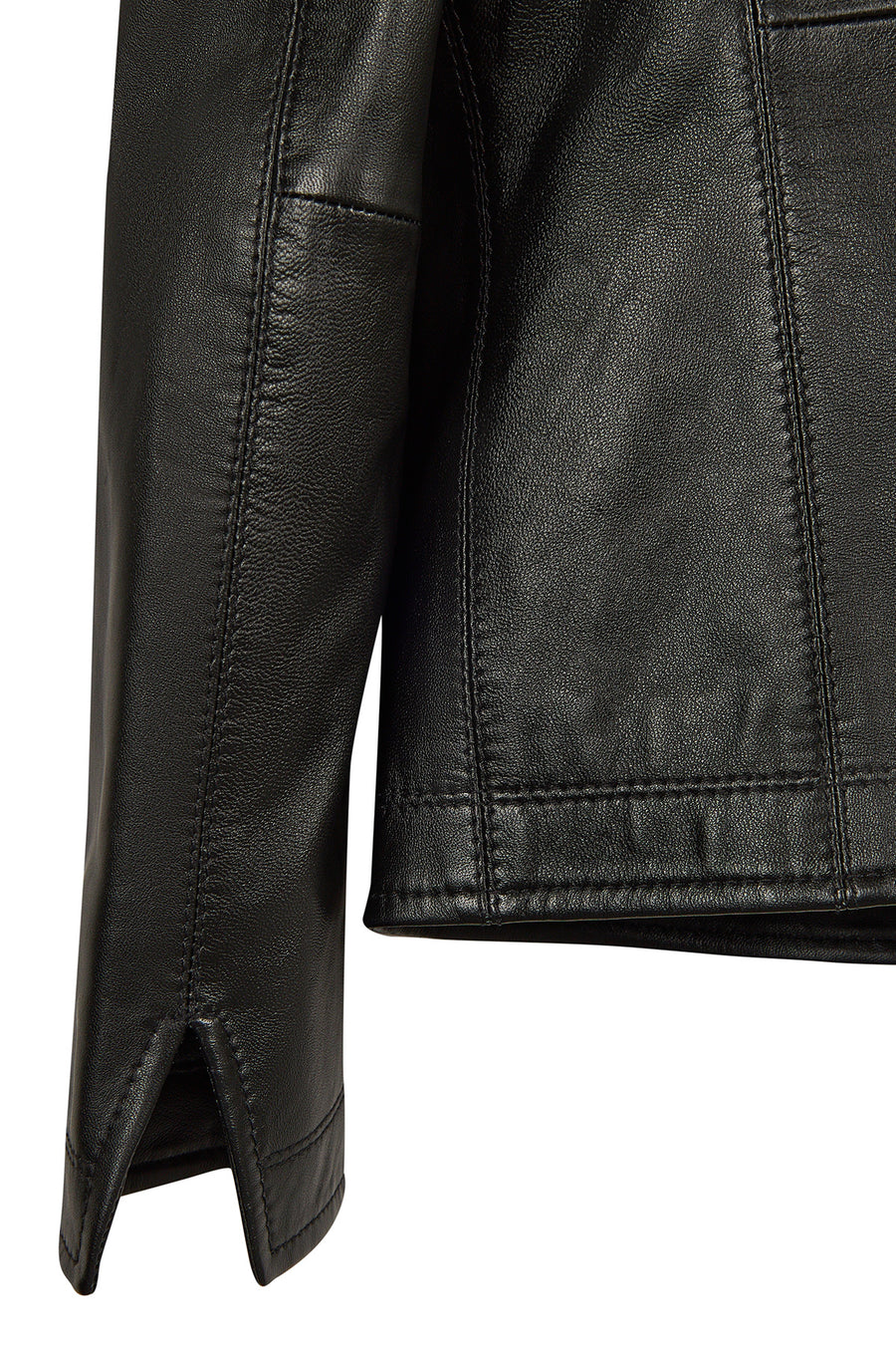 Martha Woman Black Short Leather Jacket
