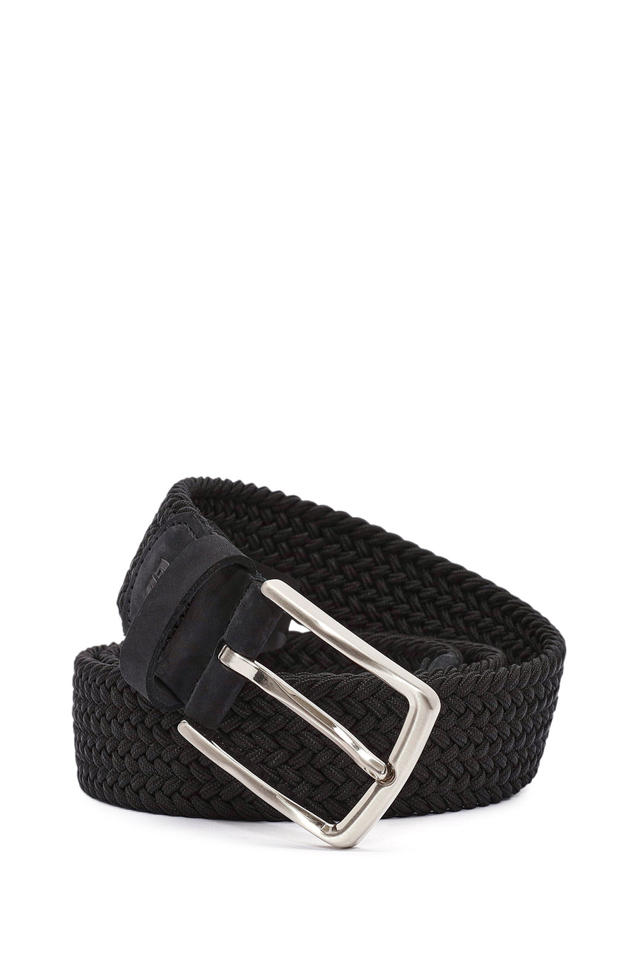 Men's Black Braided Leather Belt 000A2D1400129 | Derimod