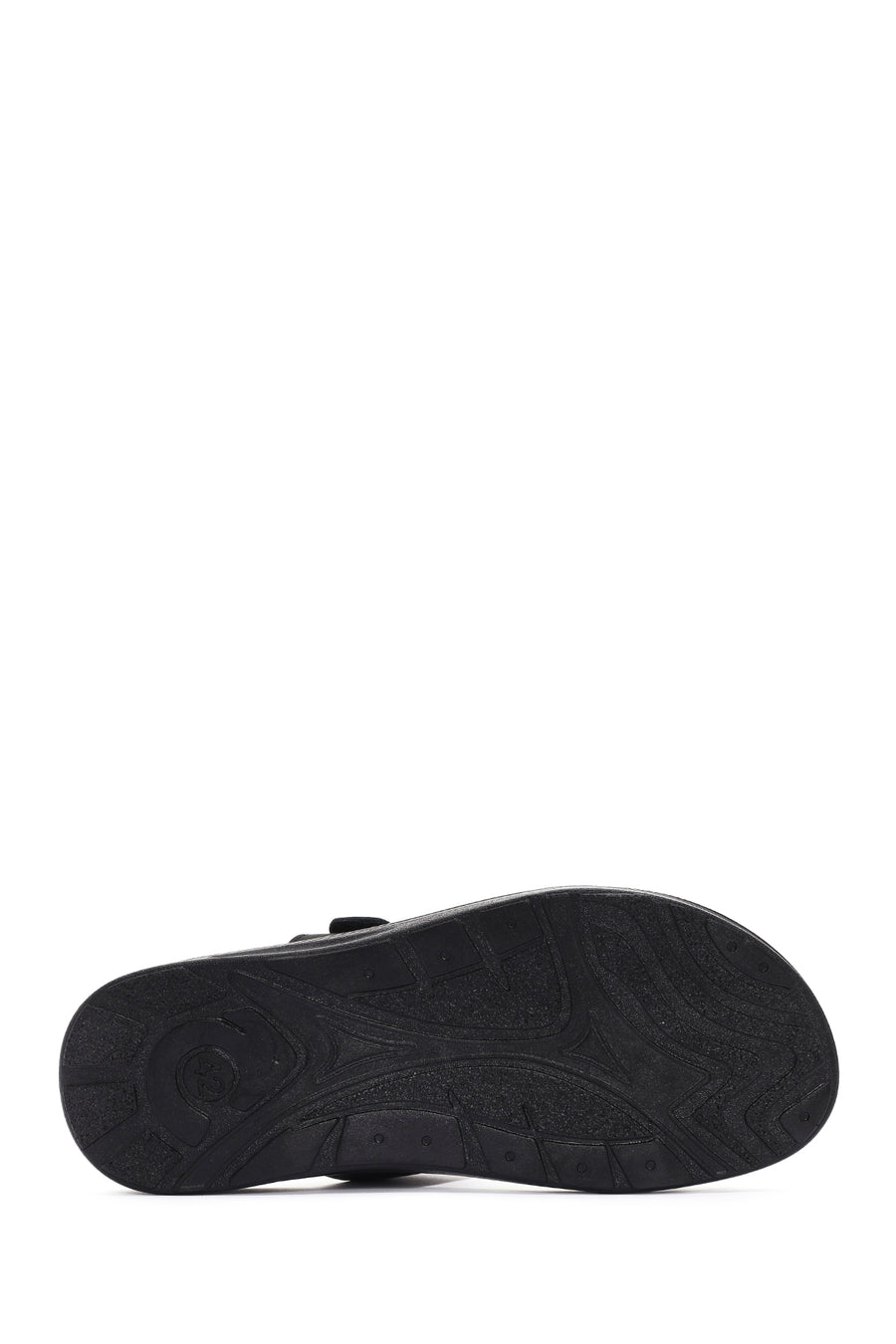 Men's Black Nubuck Leather Casual Slippers