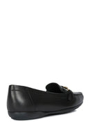 Geox Women's Black Annytah Moc Leather Casual Loafer | Derimod