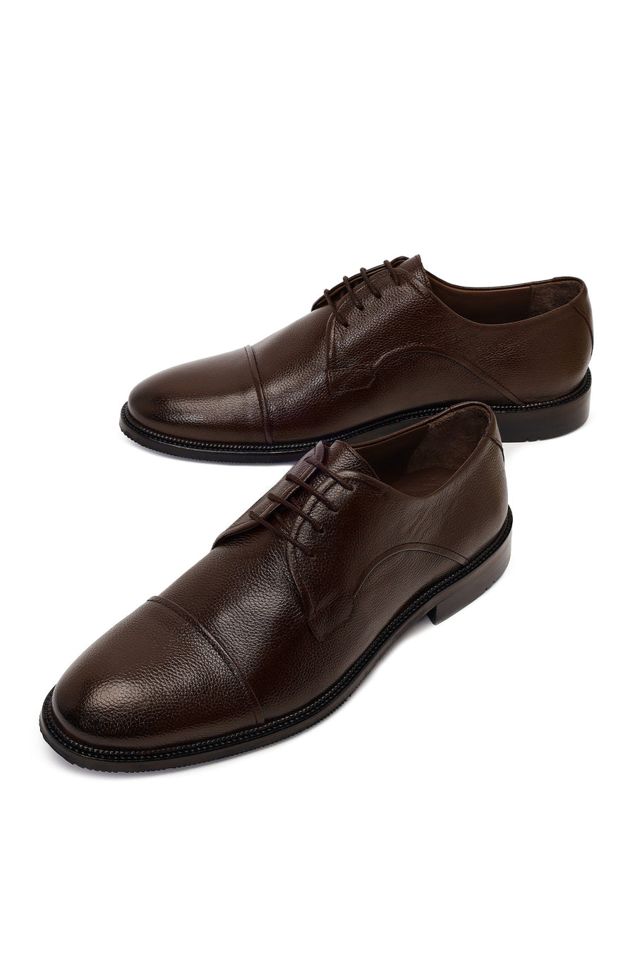Male Brown Lace-up Leather Casual Shoes