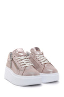 Women's Powder Leather Thick Soled Sneaker | Derimod