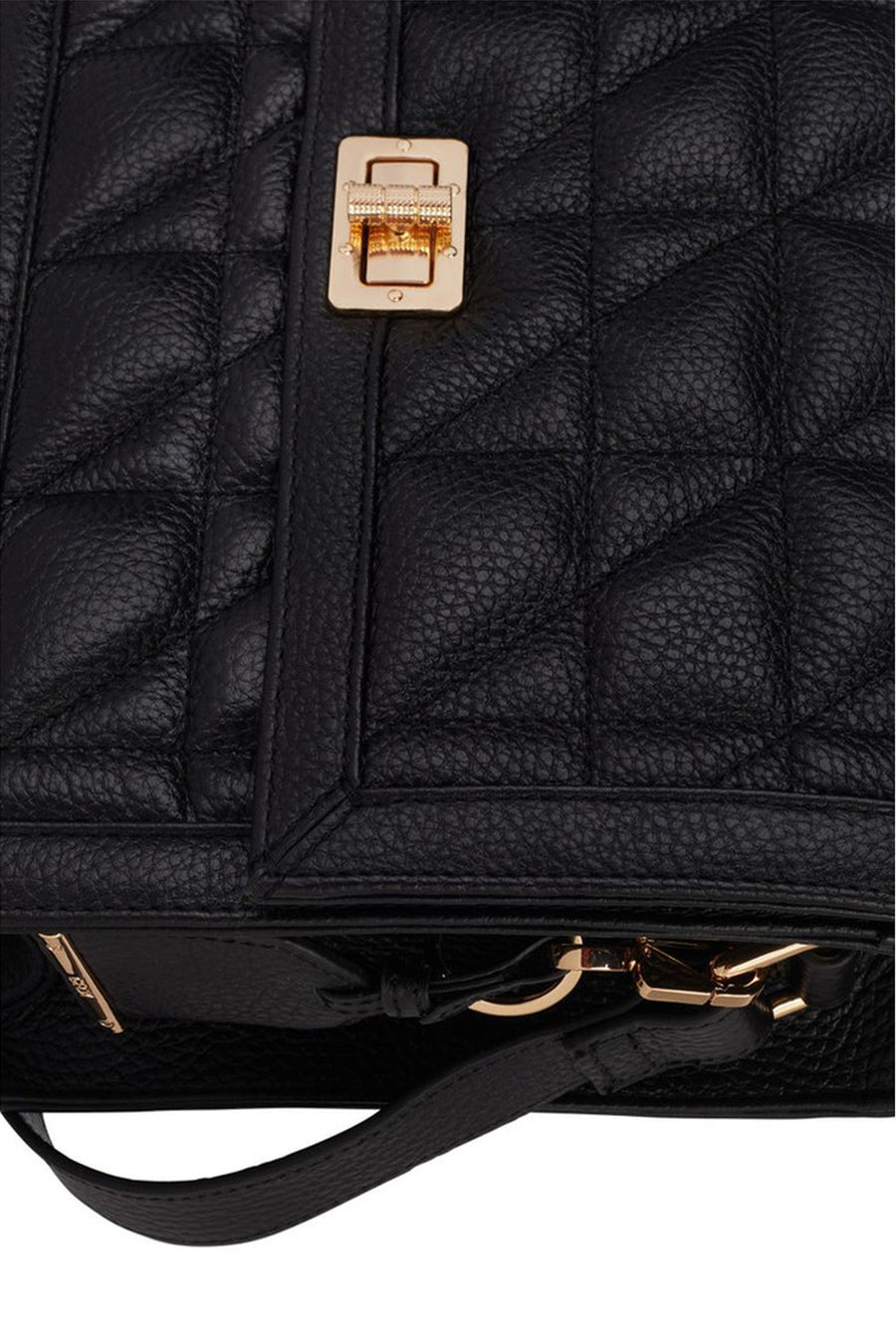 Geox Women's Black Veriana Leather Shoulder Bag