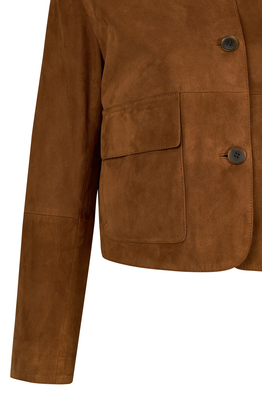 Trix Woman Brown Oversize Suede Leather Jacket