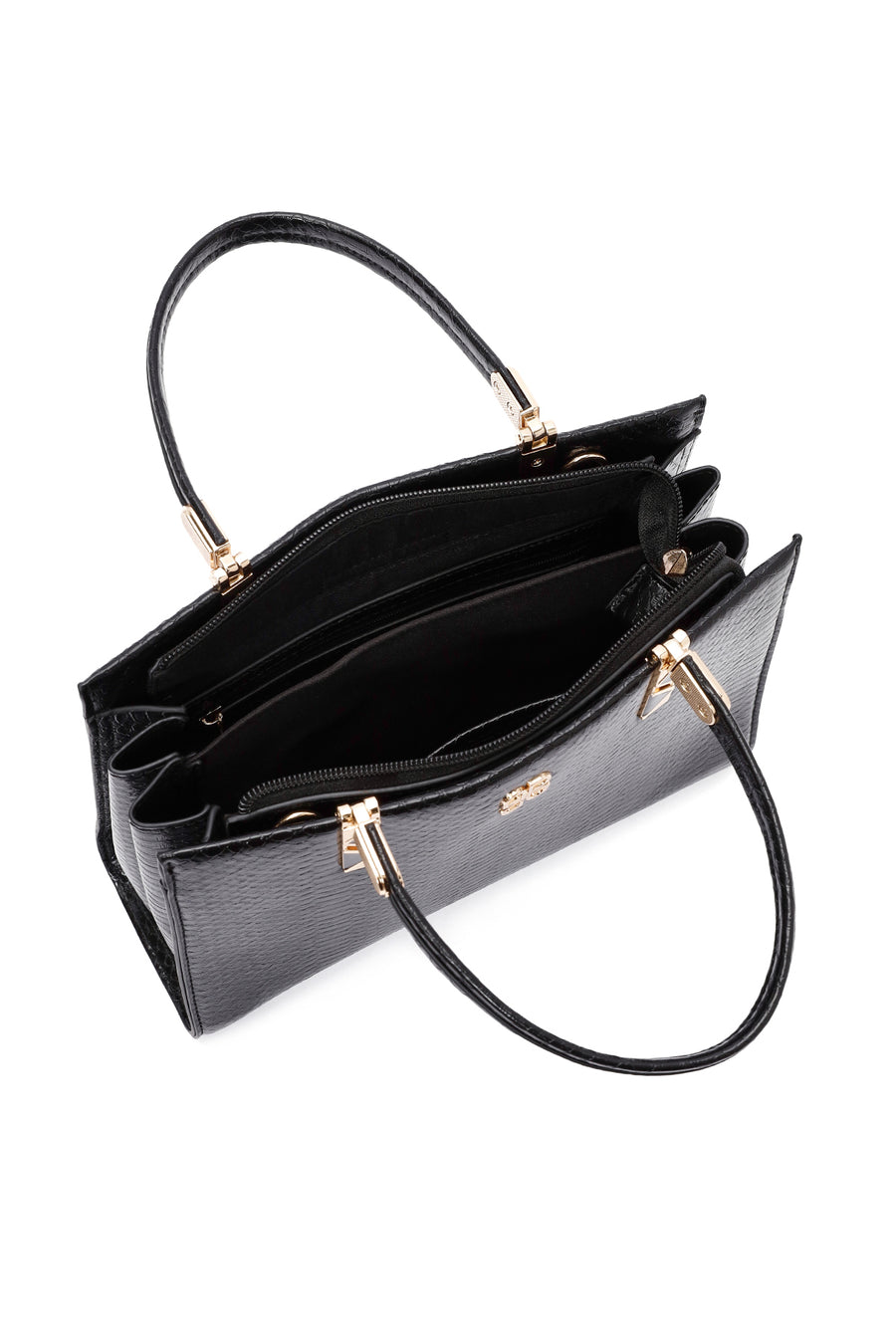Women's Black Long Strap Printed Shoulder Bag