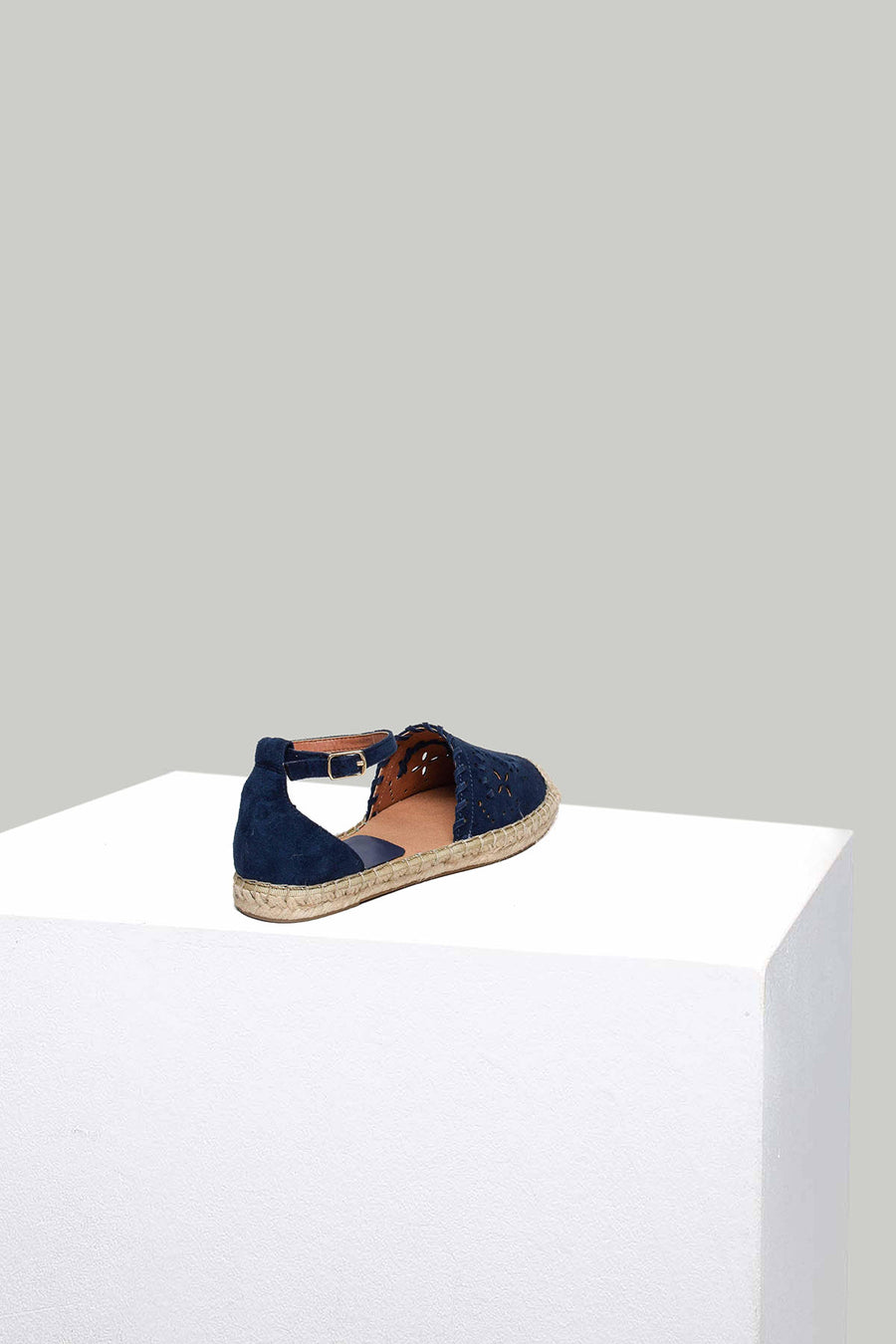 Suede Women's Espadrille with Ankle Strap