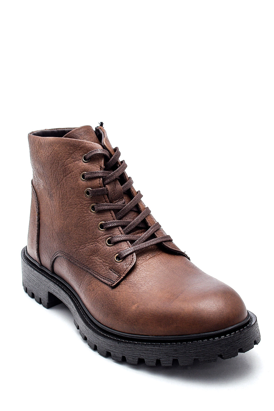 Men's Leather Zippered Boots
