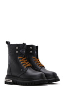 Harley Davidson Women's Black Dearie Leather Boots | Derimod