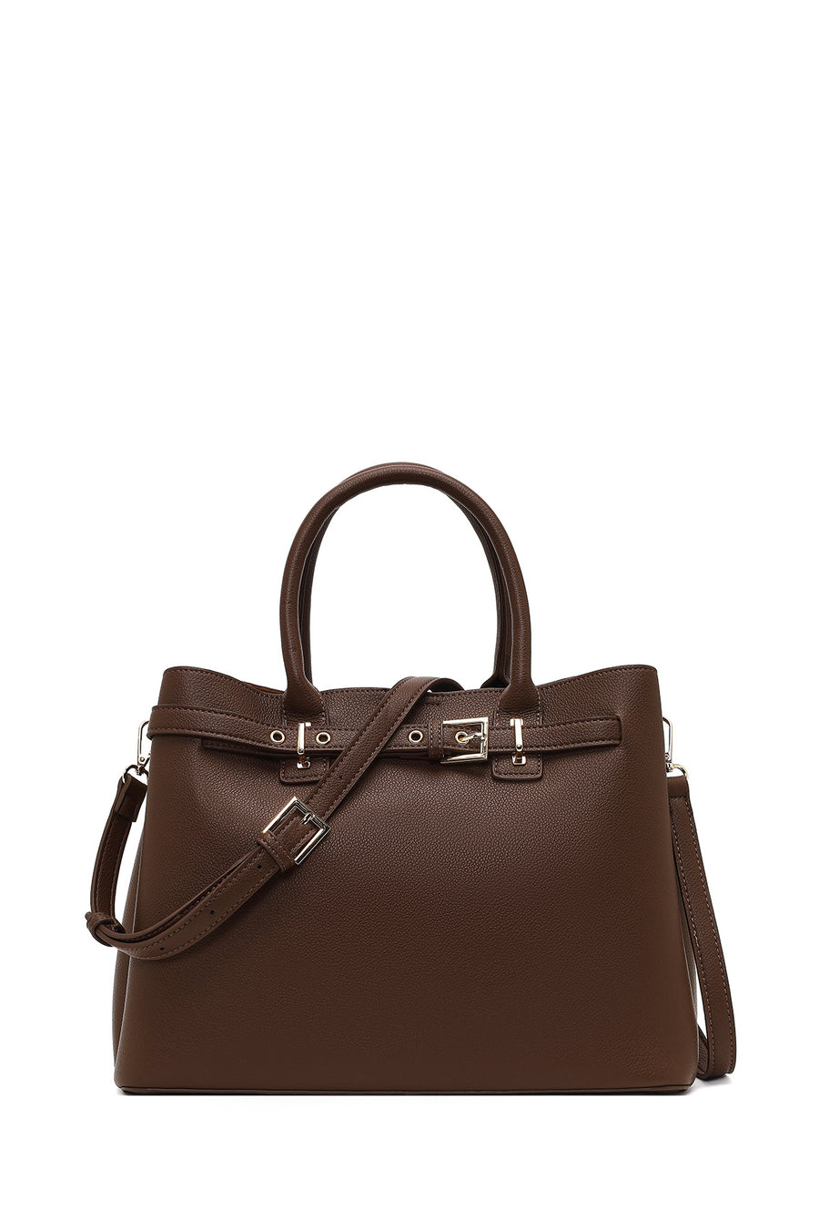 Woman Brown Long-Strap Classic Shoulder Bag WB240002SF | Derimod