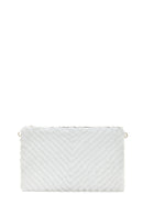 Women's White Long Strap Plush Portfolio Bag | Derimod