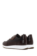 Men's Brown Thick Sole Leather Casual Sneaker | Derimod