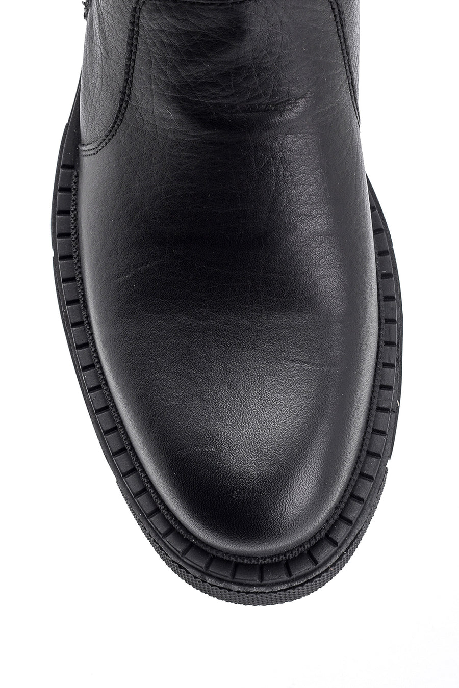 Men's Zippered Leather Boots