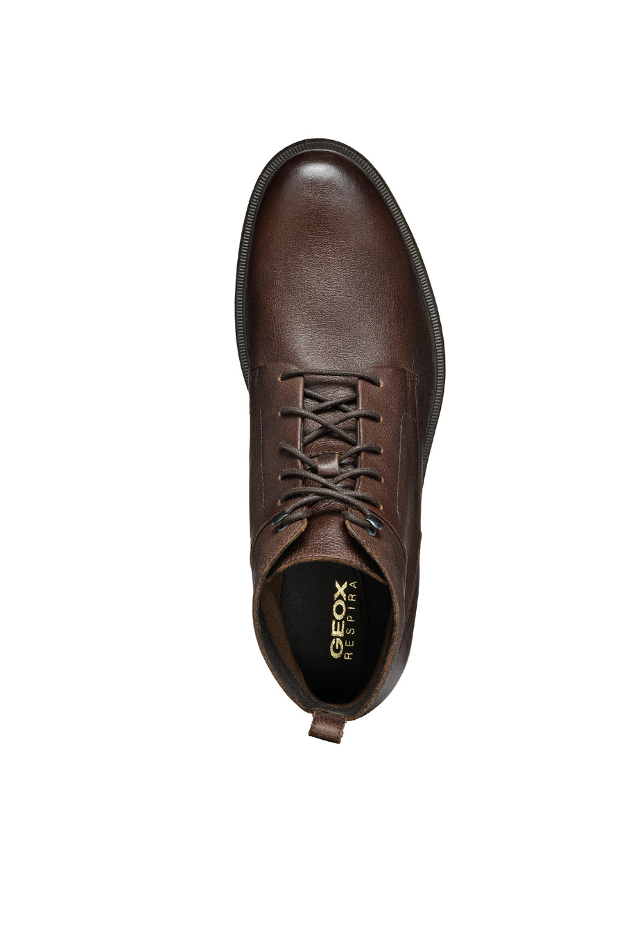 Geox Men's Brown Terence Lace-Up Leather Combat Boots