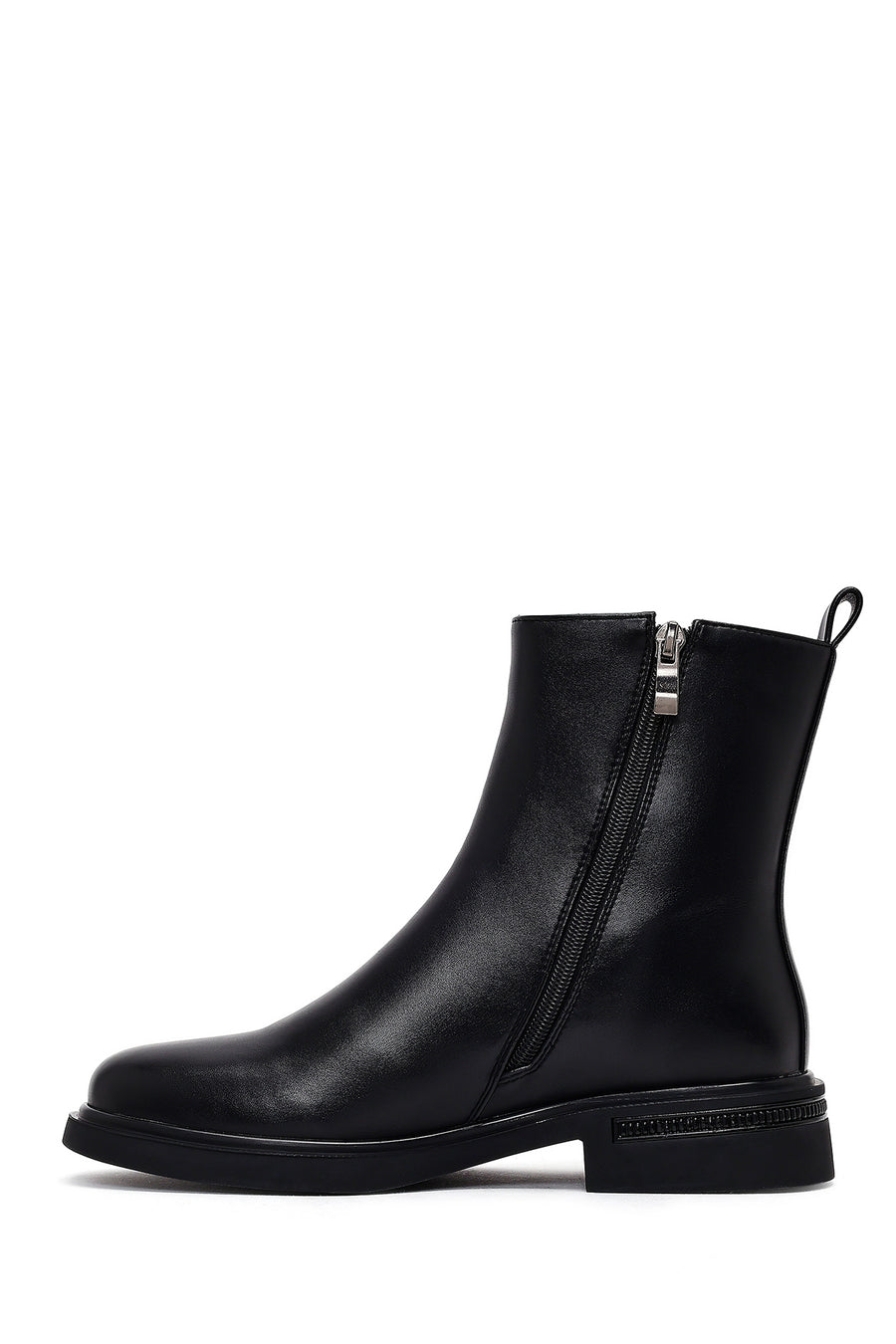Women's Black Zipper Boots