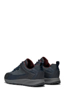 Geox Erkek Lacivert Bağcıklı Deri Sneaker | Derimod
