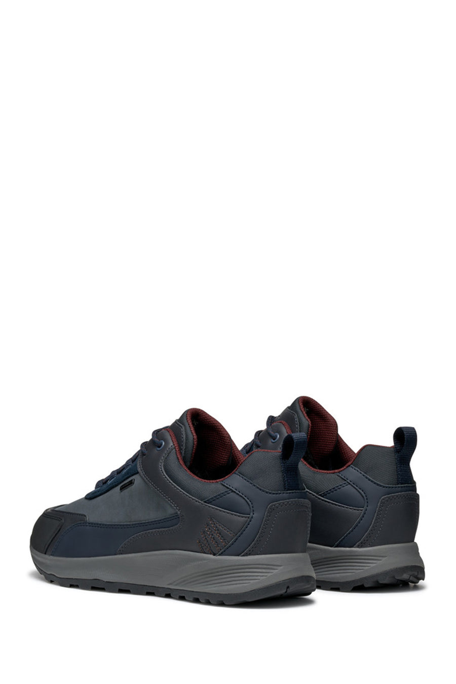Geox Erkek Lacivert Bağcıklı Deri Sneaker