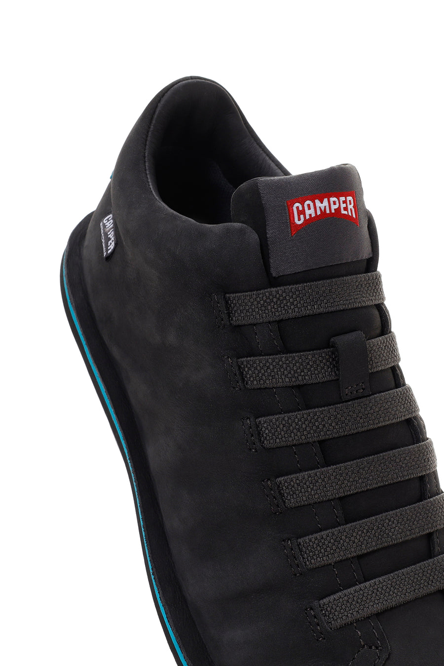 Camper Men's Dark Gray Beetle Hydroshield Leather Sports Shoes