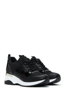 Women's Black Thick Soled Sneaker | Derimod