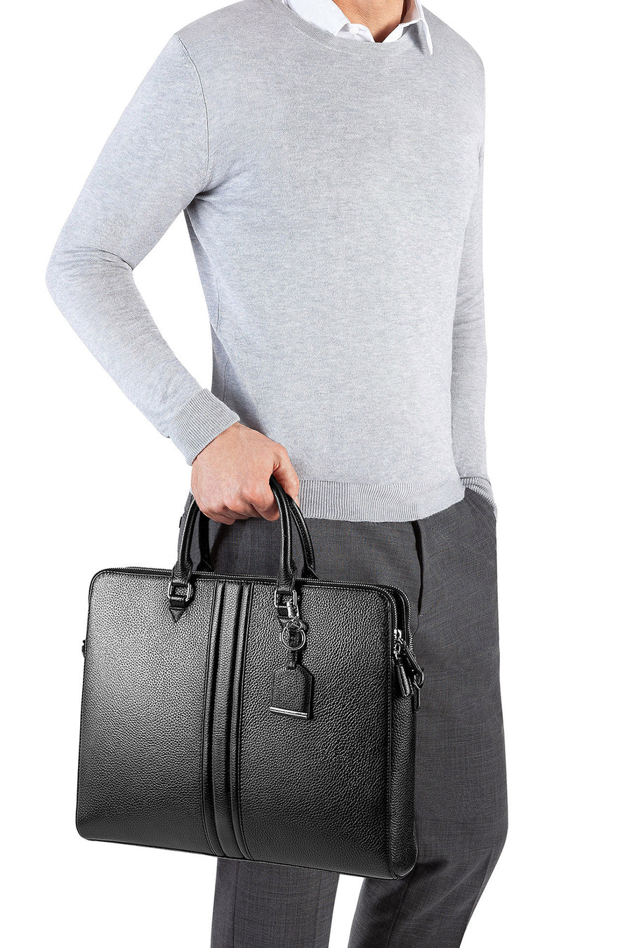 Geox Men's Black Morgany Briefcase U26JDA00046C9997 | Derimod