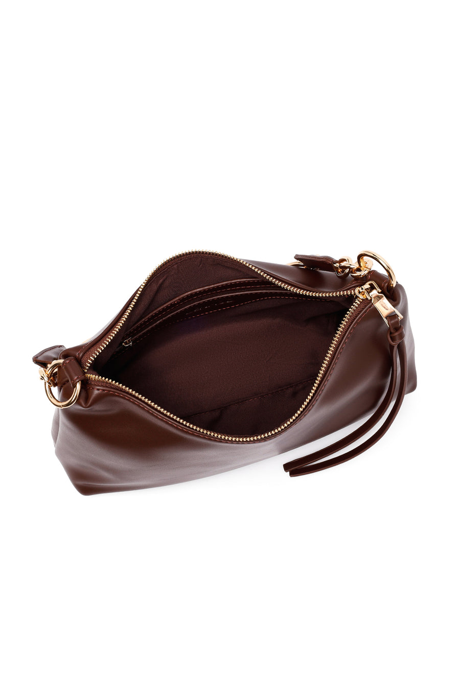 Woman Brown Long-Strap Shoulder Bag