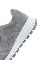 Women's Anthracite Lace-Up Suede Leather Sneakers | Derimod