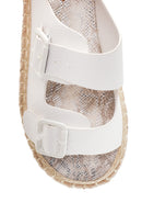 Women's White Wicker Espadrille Slippers | Derimod