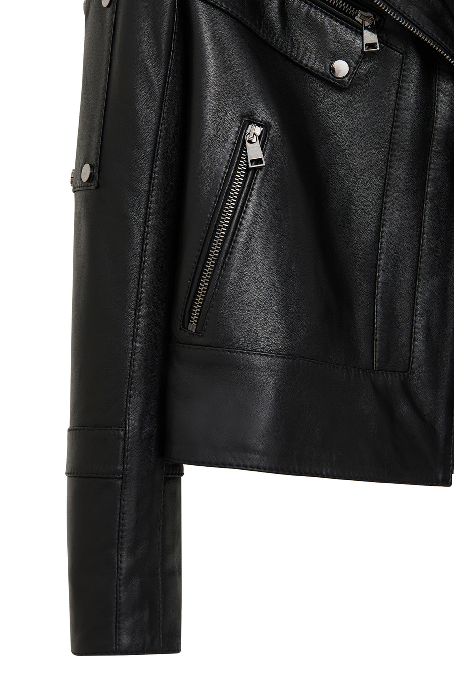 Roma Women's Black Biker Leather Jacket